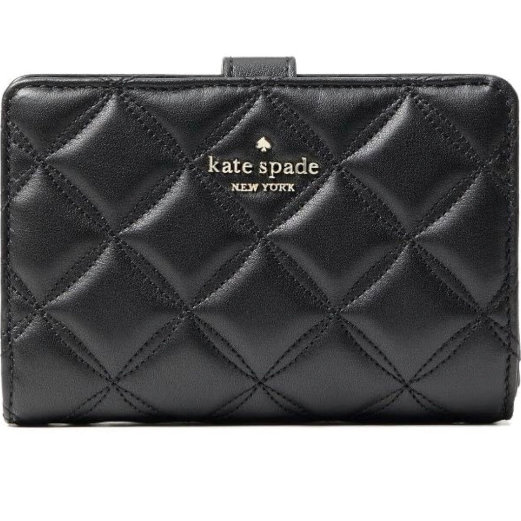Nwt Kate Spade Natalia Medium Compact Bifold Wallet Black Includes The $189 Tag